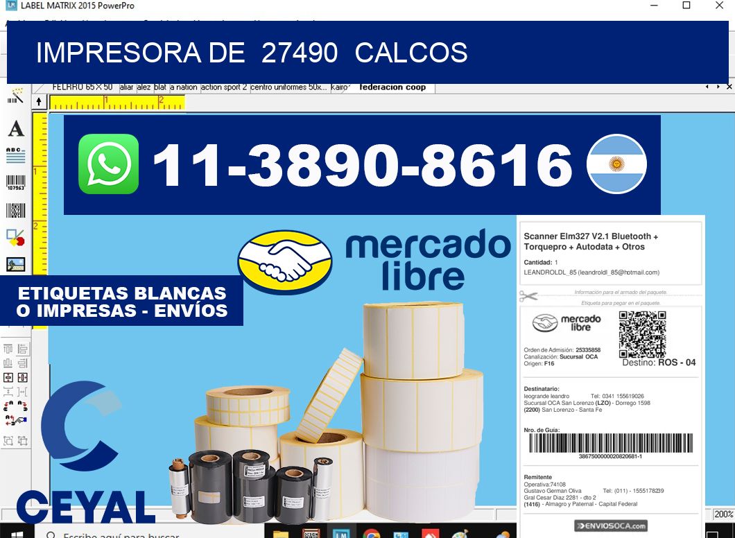 impresora de 27490 calcos