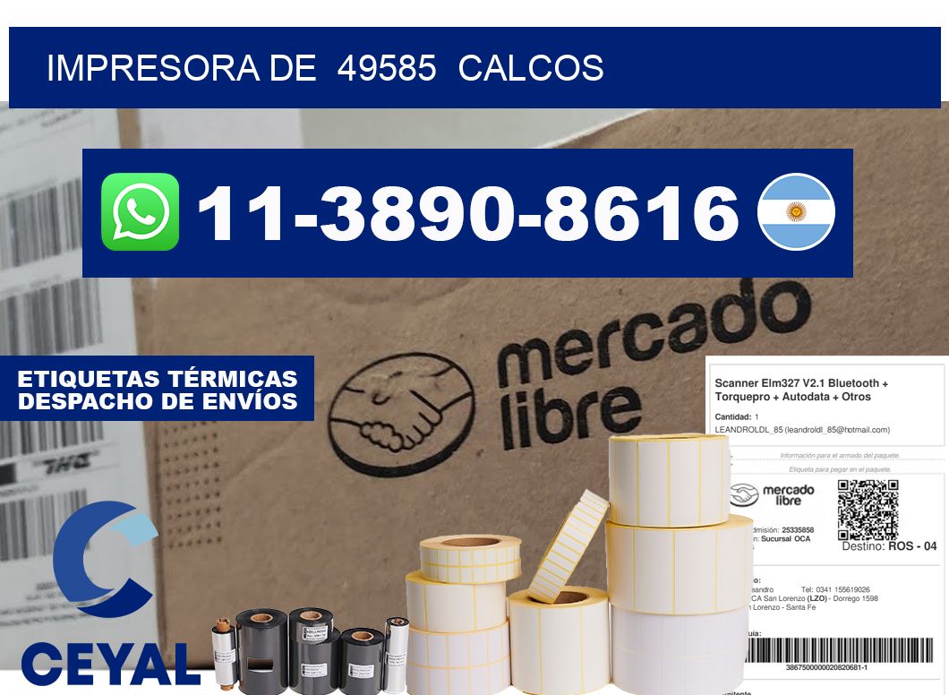 impresora de  49585  calcos