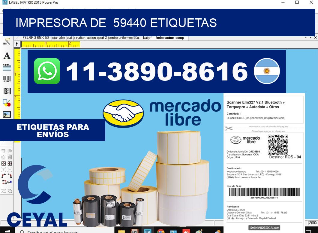 impresora de  59440 etiquetas