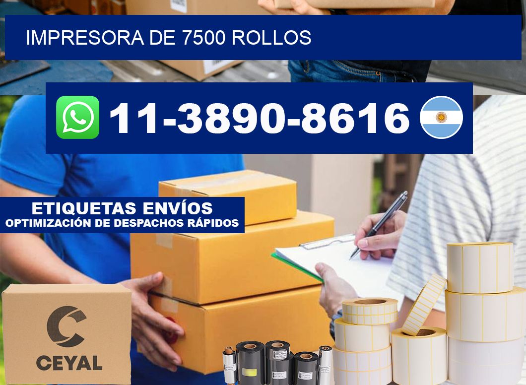 impresora de 7500 rollos