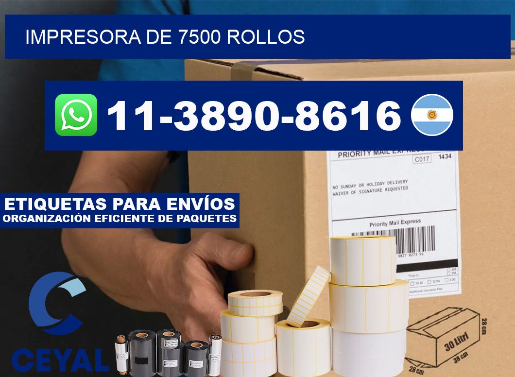 impresora de 7500 rollos