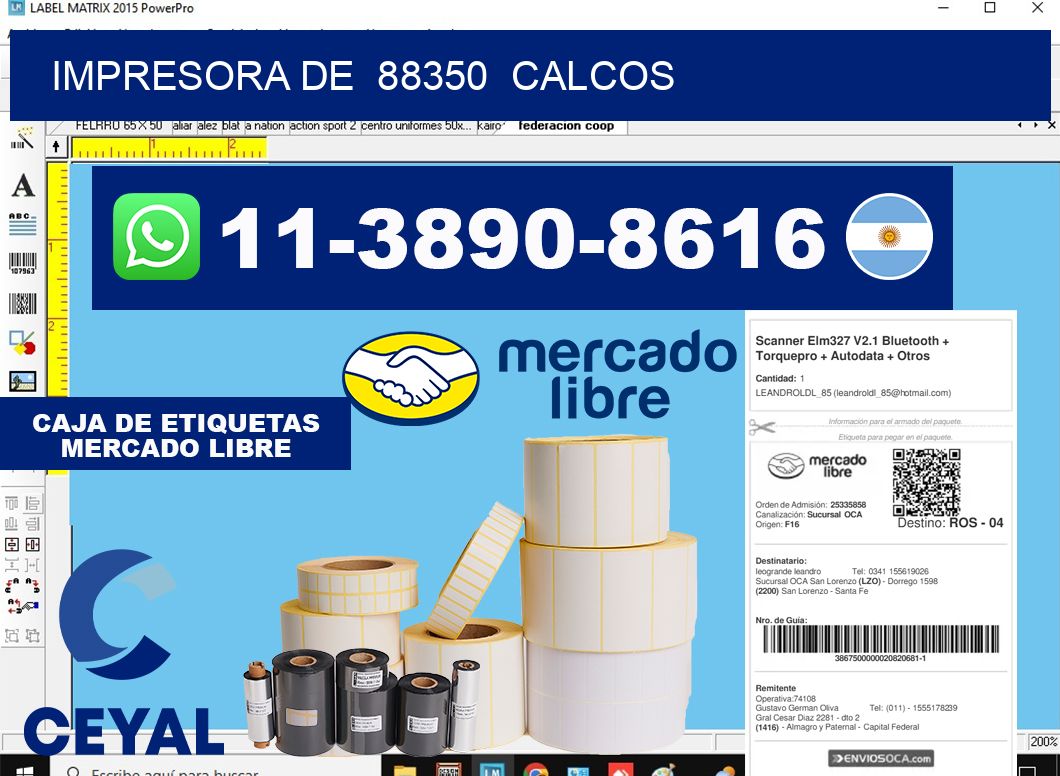 impresora de  88350  calcos
