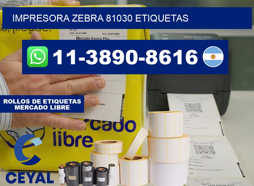 impresora zebra 81030 etiquetas
