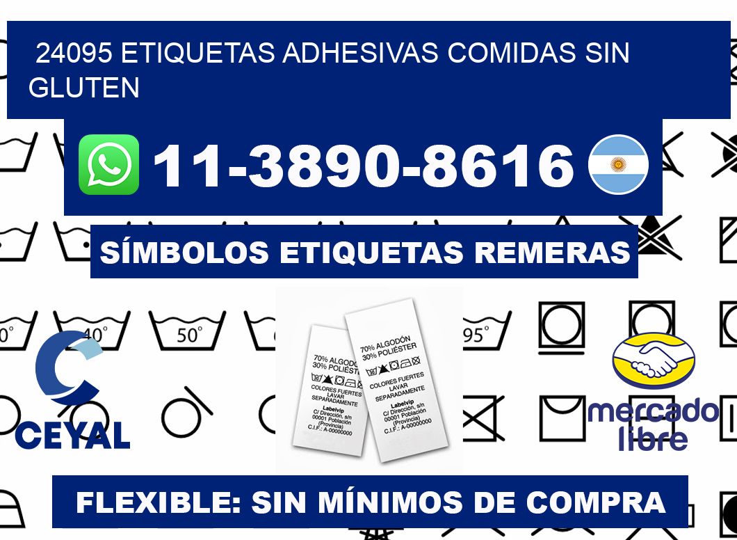 24095 etiquetas adhesivas comidas sin gluten