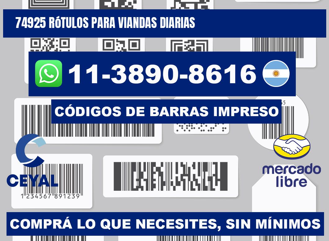 74925 rótulos para viandas diarias