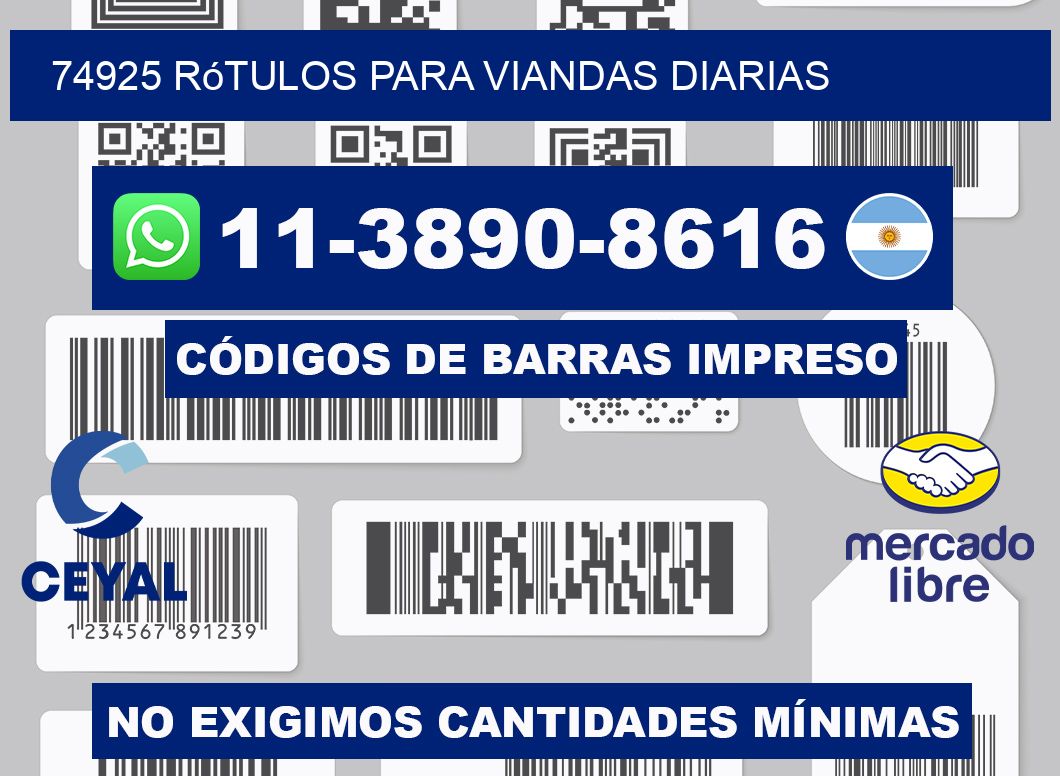 74925 rótulos para viandas diarias