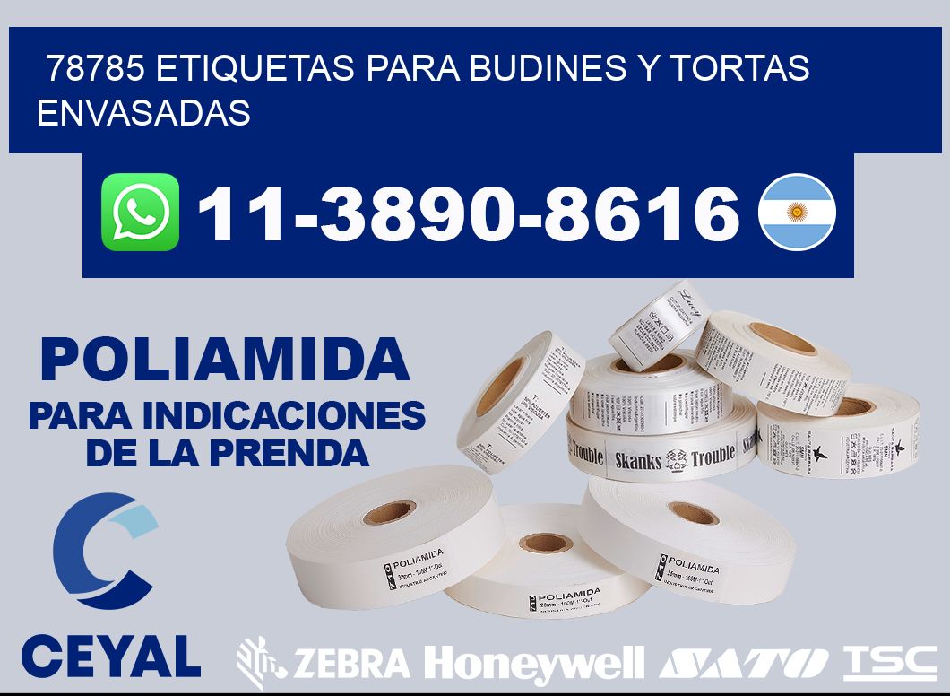78785 etiquetas para budines y tortas envasadas