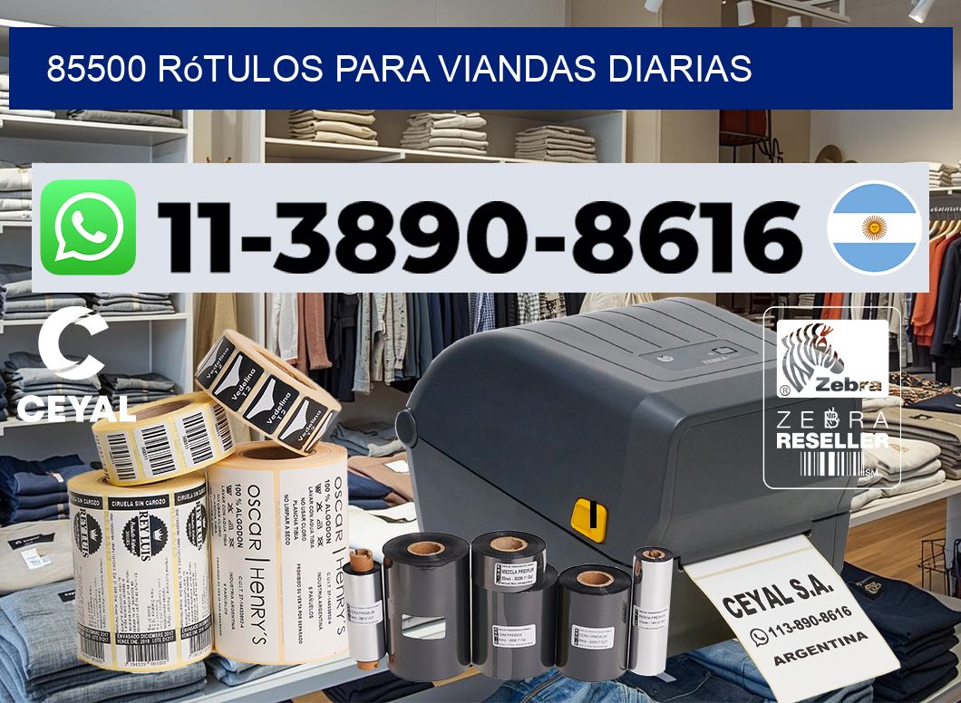 85500 rótulos para viandas diarias