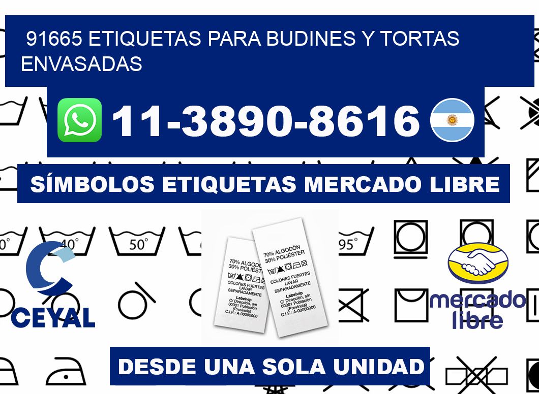 91665 etiquetas para budines y tortas envasadas