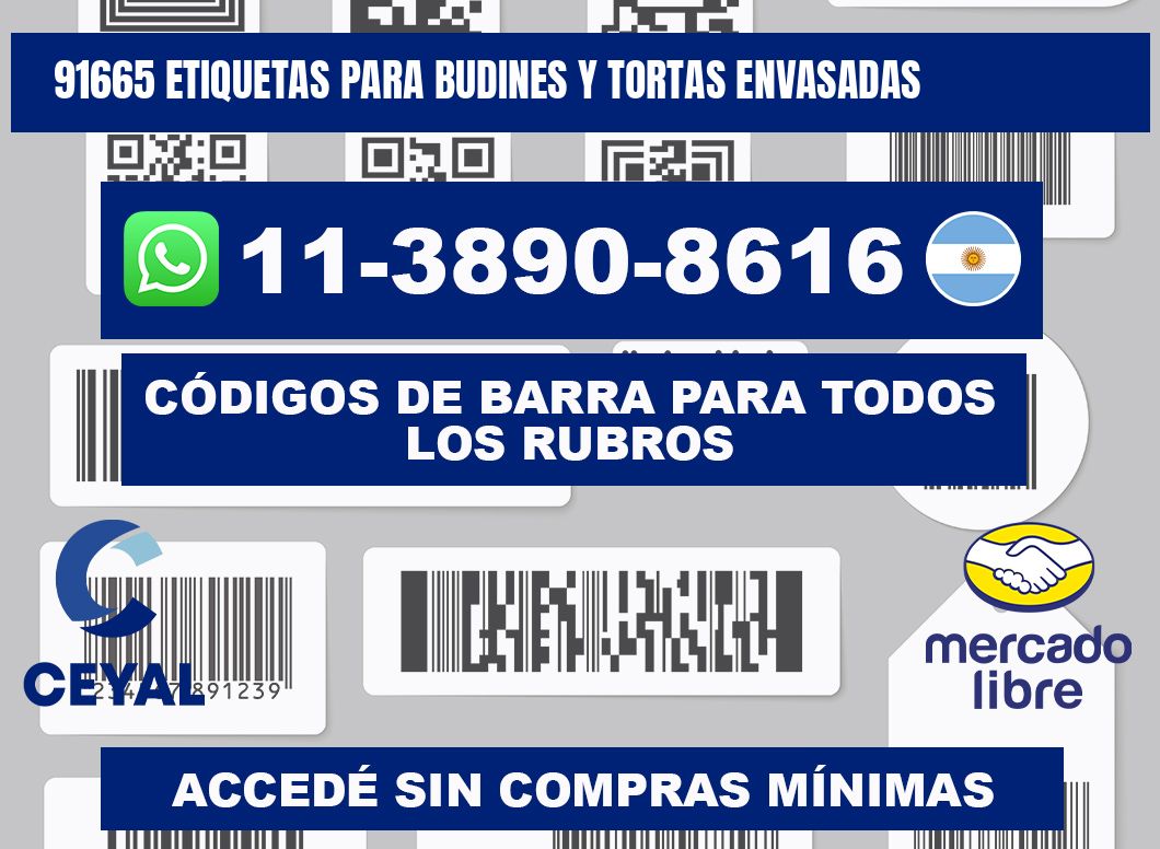 91665 etiquetas para budines y tortas envasadas