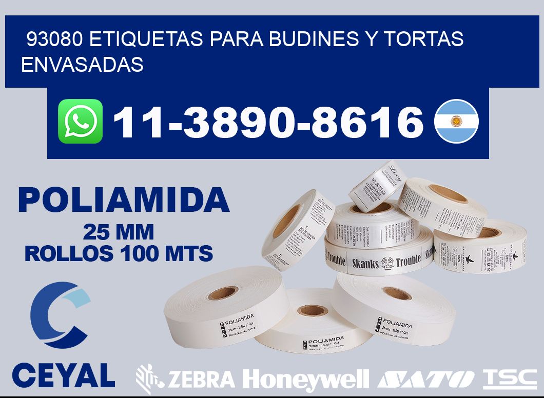 93080 etiquetas para budines y tortas envasadas