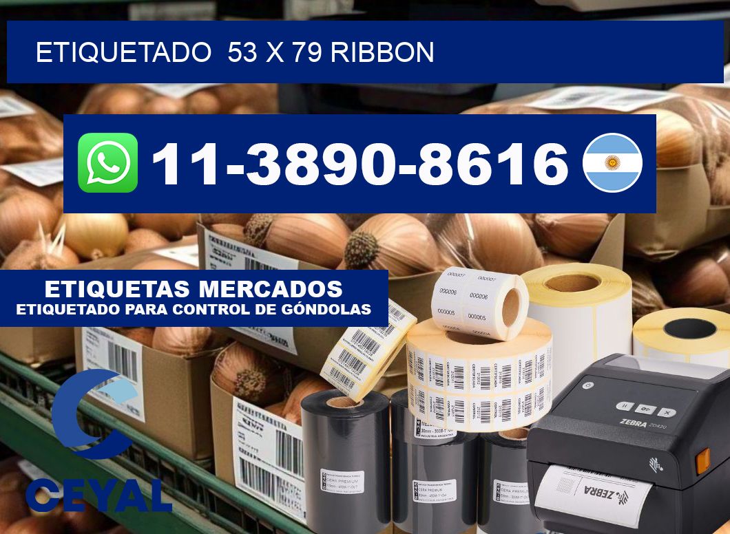 Etiquetado 53 x 79 ribbon