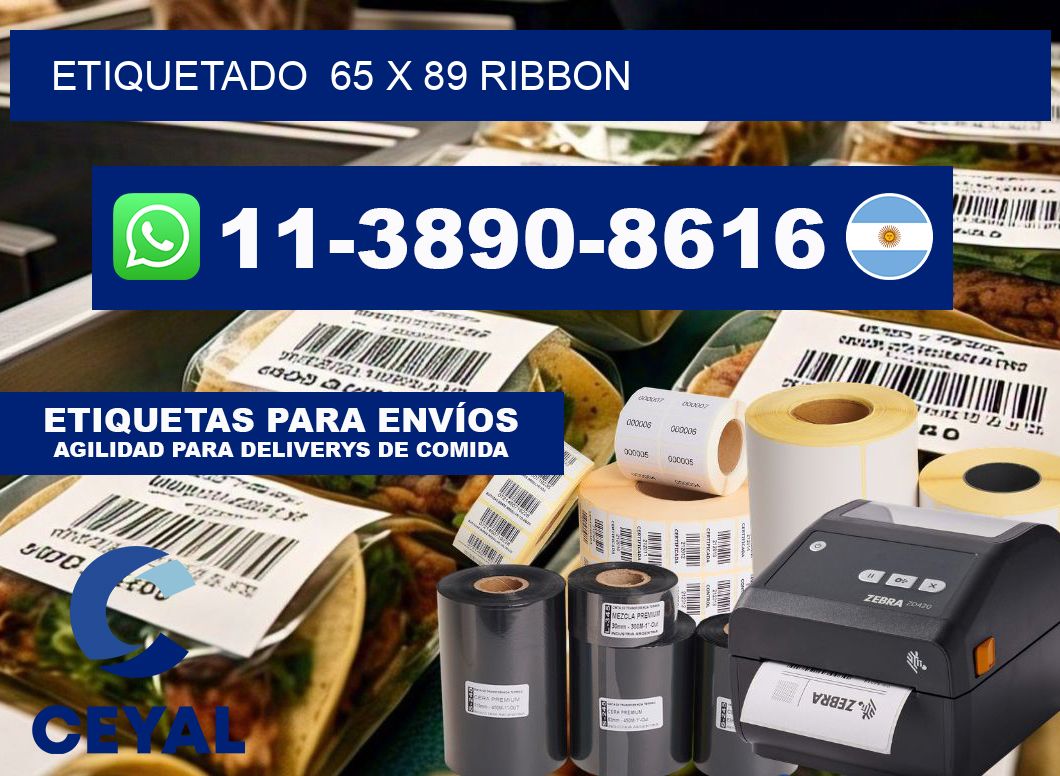 Etiquetado  65 x 89 ribbon