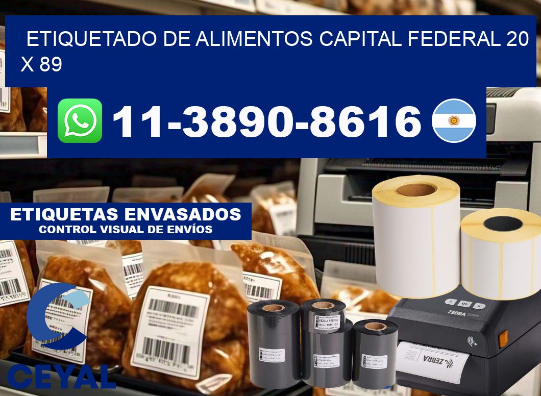 Etiquetado de alimentos capital federal 20 x 89