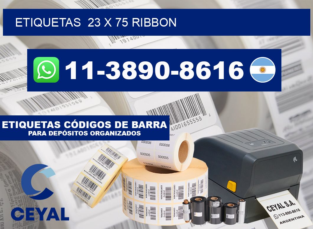 Etiquetas  23 x 75 ribbon