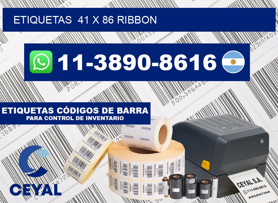 Etiquetas  41 x 86 ribbon