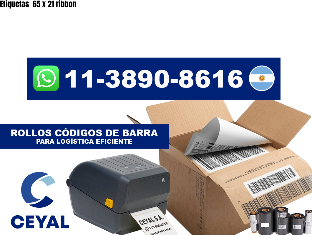 Etiquetas  65 x 21 ribbon