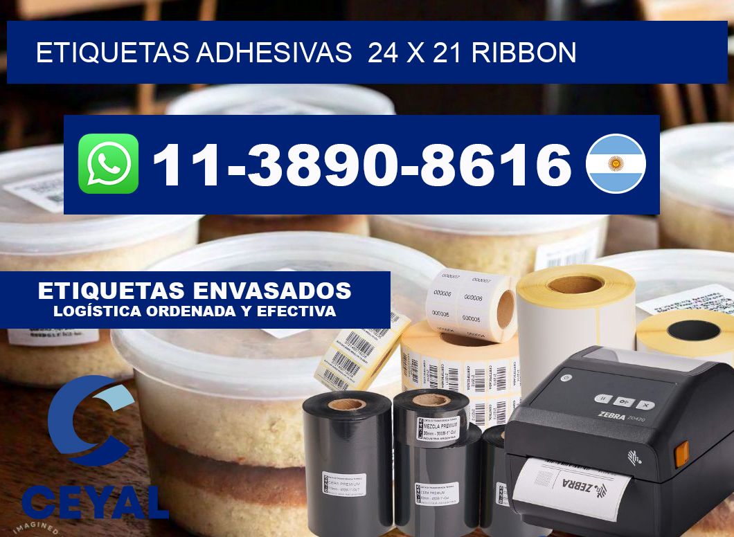 Etiquetas adhesivas  24 x 21 ribbon