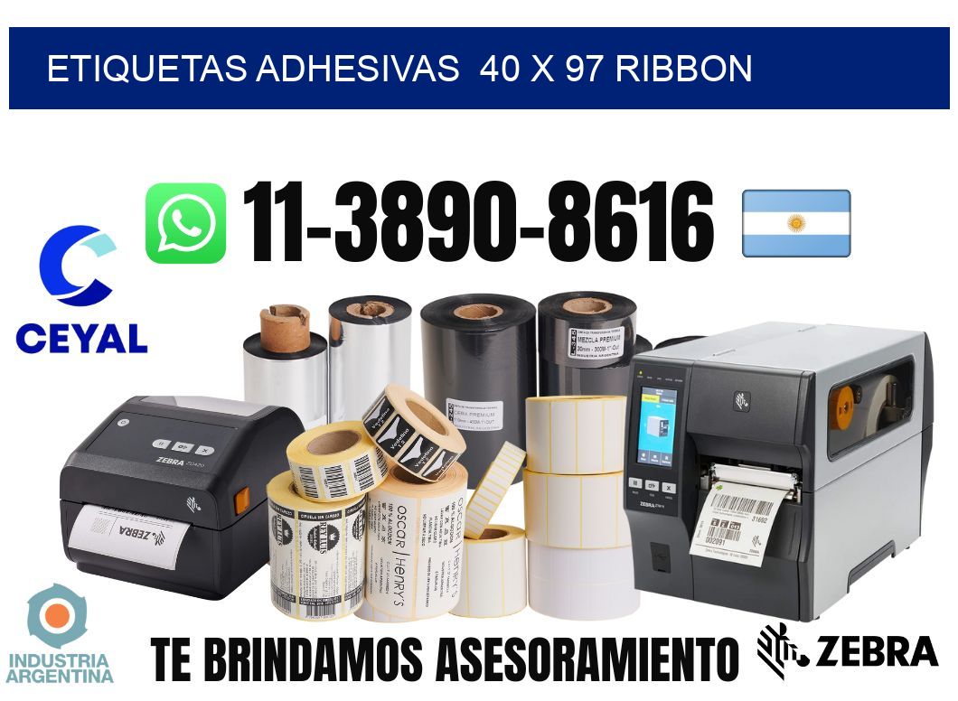 Etiquetas adhesivas 40 x 97 ribbon
