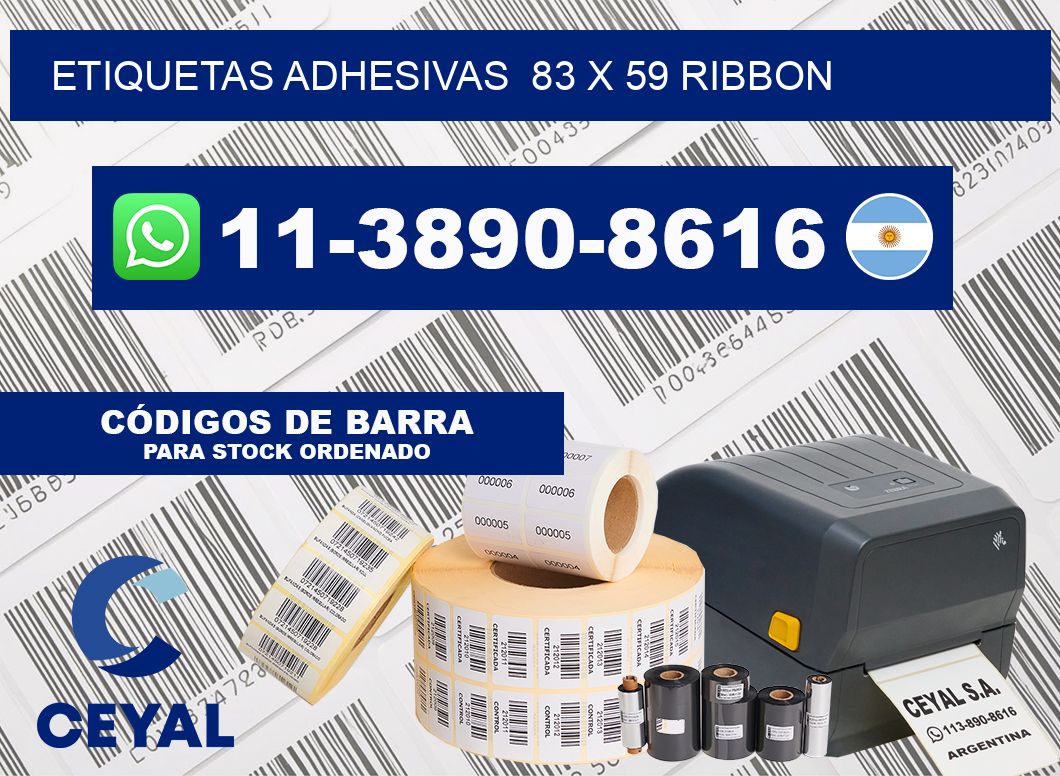 Etiquetas adhesivas  83 x 59 ribbon