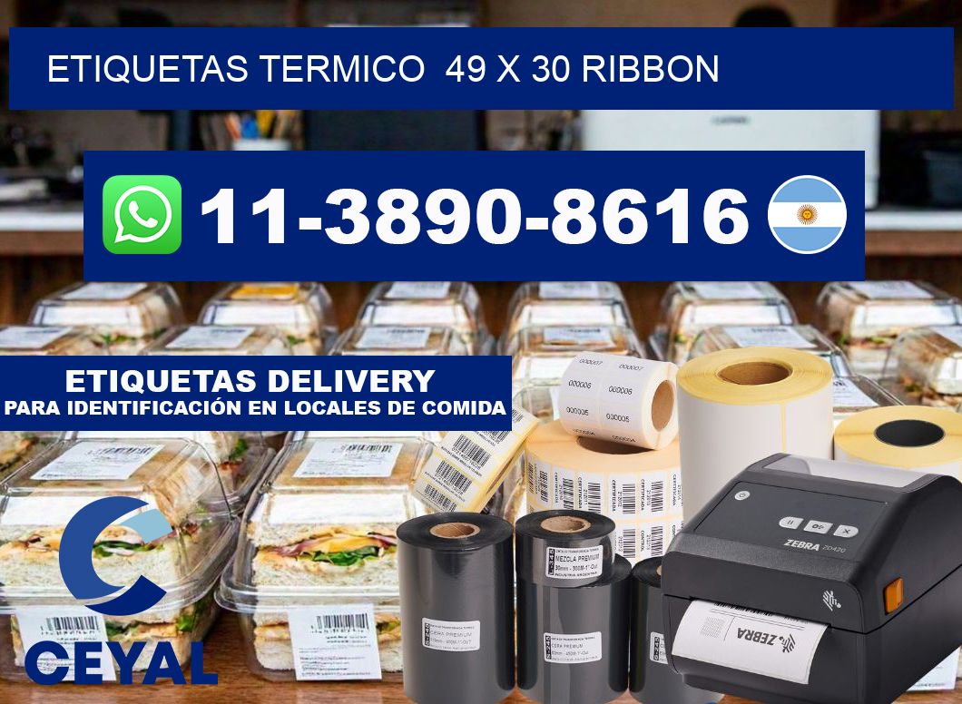 Etiquetas termico 49 x 30 ribbon