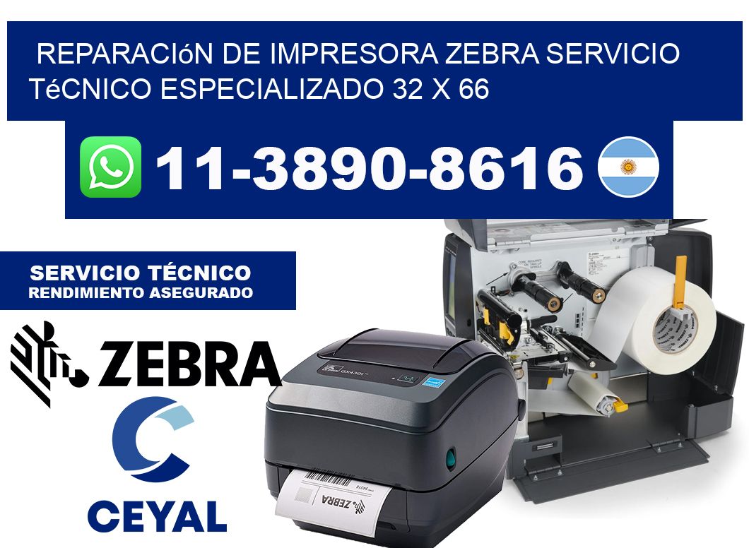 Reparación de Impresora Zebra Servicio Técnico Especializado 32 x 66