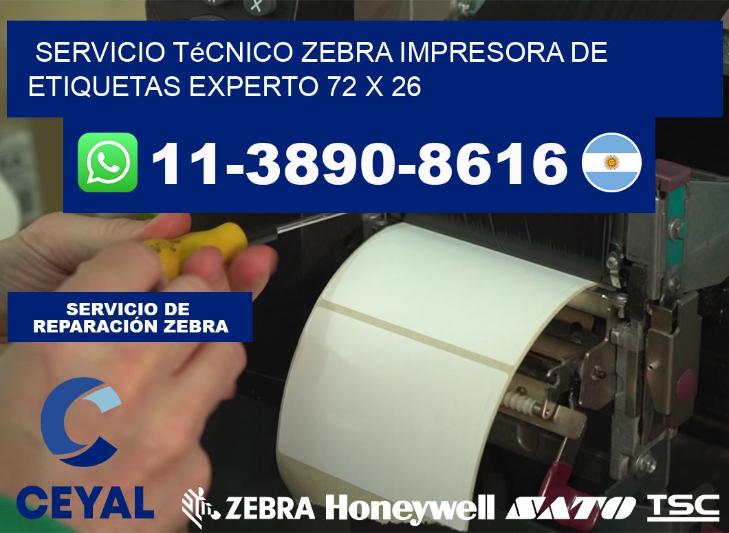 Servicio Técnico Zebra Impresora de Etiquetas Experto 72 x 26