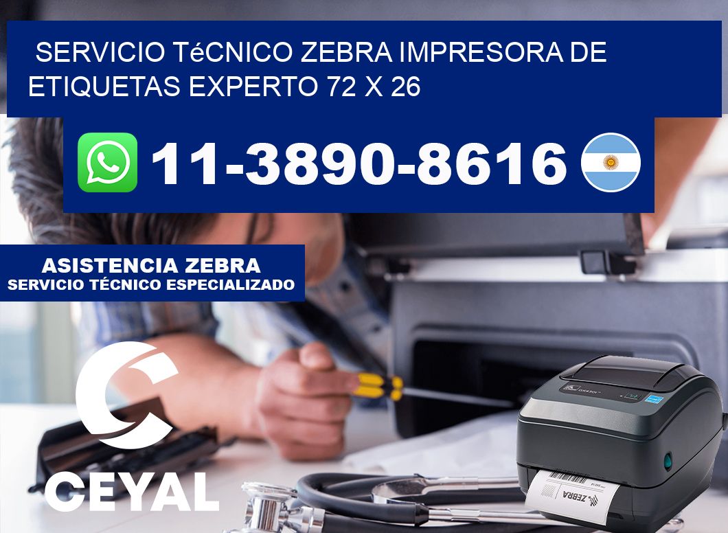Servicio Técnico Zebra Impresora de Etiquetas Experto 72 x 26