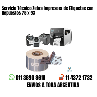 Servicio Técnico Zebra Impresora de Etiquetas con Repuestos 75 x 93