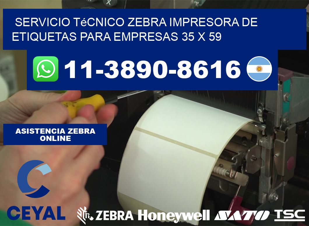 Servicio Técnico Zebra Impresora de Etiquetas para Empresas 35 x 59