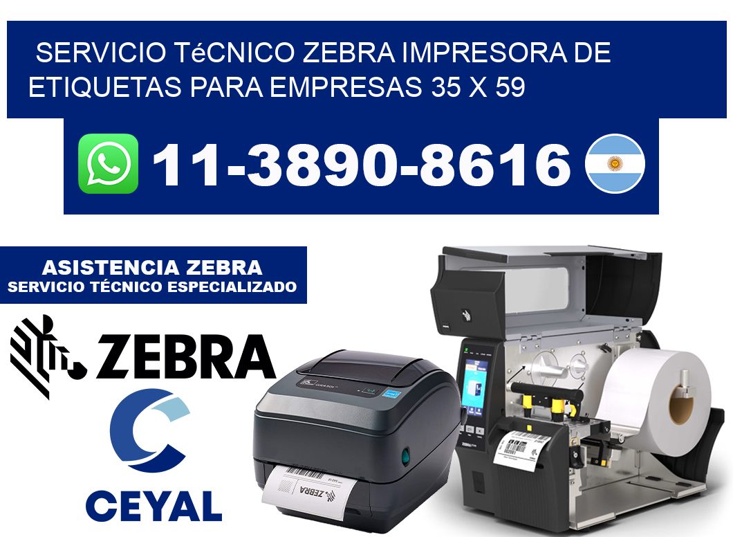 Servicio Técnico Zebra Impresora de Etiquetas para Empresas 35 x 59