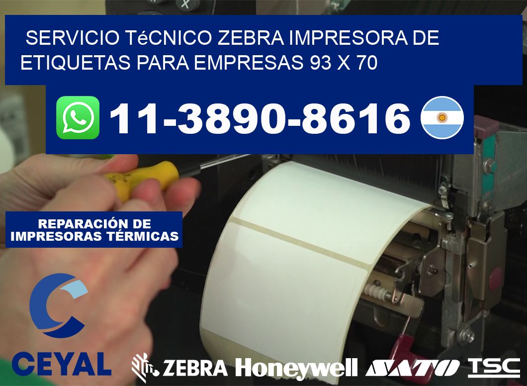 Servicio Técnico Zebra Impresora de Etiquetas para Empresas 93 x 70