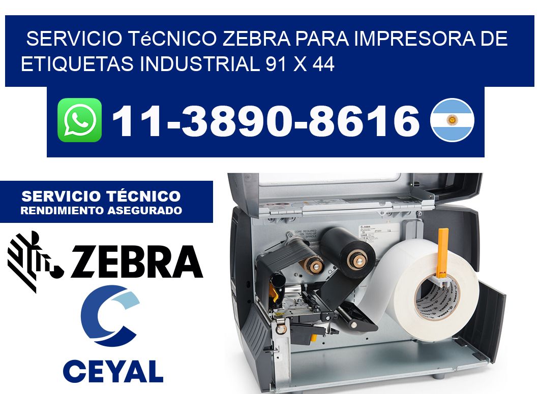 Servicio Técnico Zebra para Impresora de Etiquetas Industrial 91 x 44