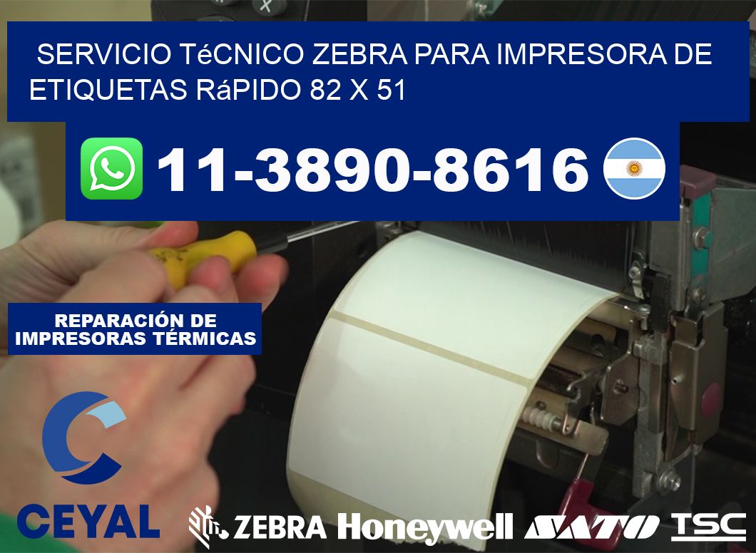 Servicio Técnico Zebra para Impresora de Etiquetas Rápido 82 x 51