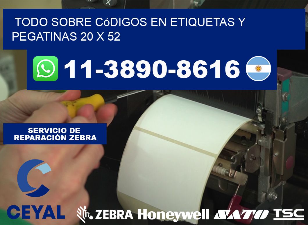 Todo sobre códigos en etiquetas y pegatinas 20 x 52