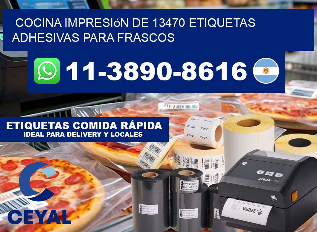 cocina impresión de 13470 etiquetas adhesivas para frascos