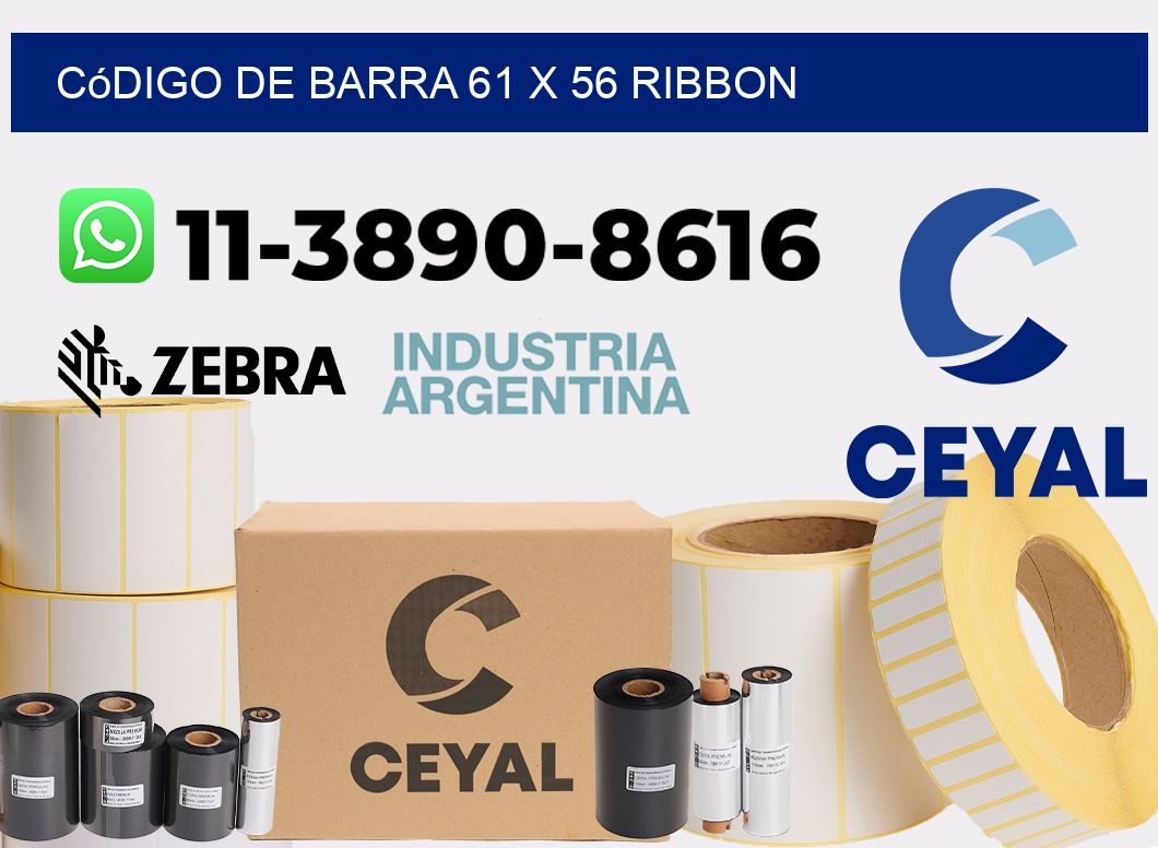 código de barra 61 x 56 ribbon