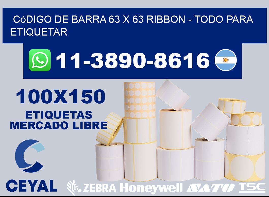 código de barra 63 x 63 ribbon - Todo para Etiquetar