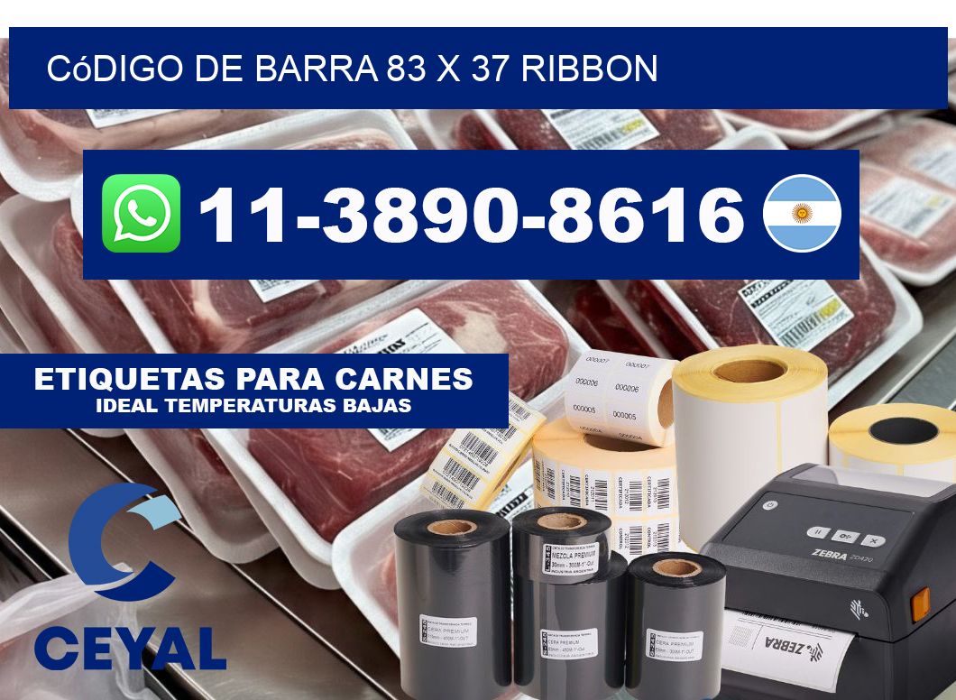 código de barra 83 x 37 ribbon