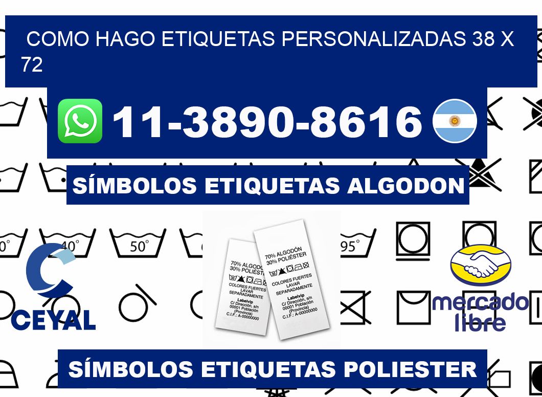 como hago etiquetas personalizadas 38 x 72