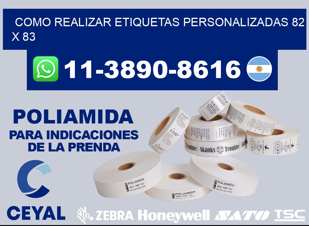 como realizar etiquetas personalizadas 82 x 83