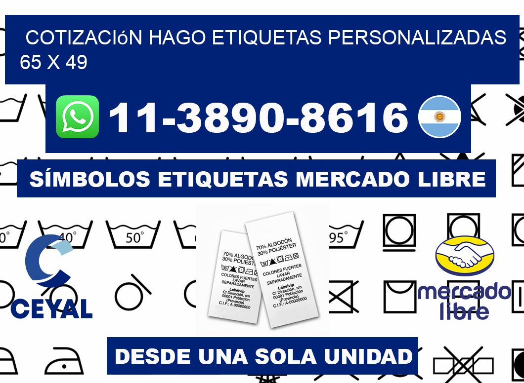 cotización hago etiquetas personalizadas 65 x 49