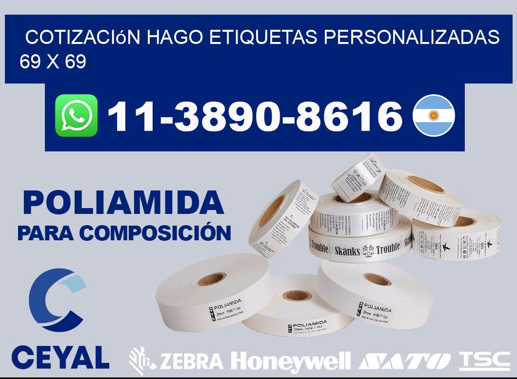 cotización hago etiquetas personalizadas 69 x 69