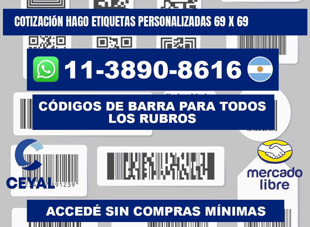 cotización hago etiquetas personalizadas 69 x 69