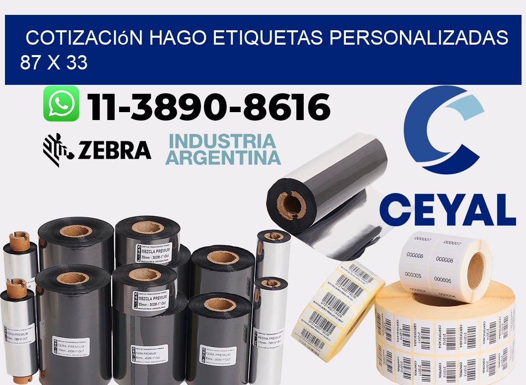 cotización hago etiquetas personalizadas 87 x 33
