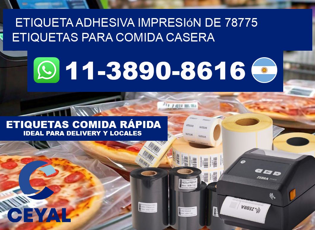 etiqueta adhesiva impresión de 78775 etiquetas para comida casera