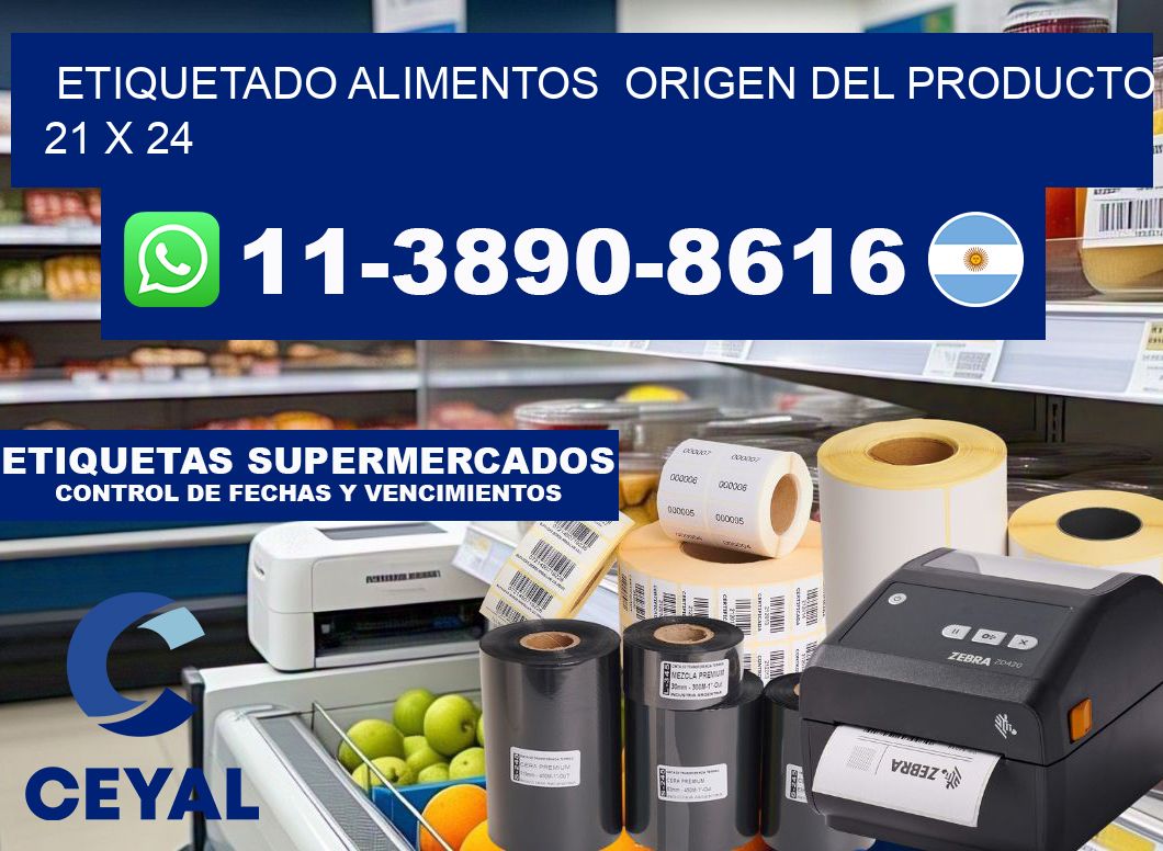 etiquetado alimentos  Origen del producto 21 x 24
