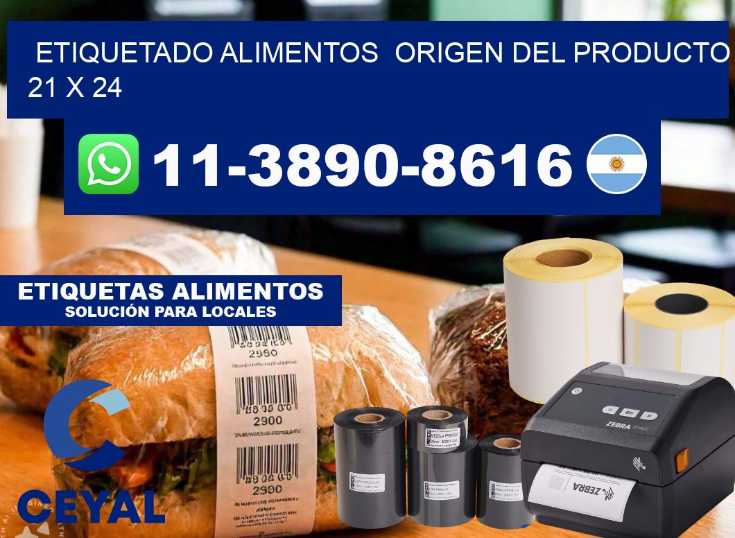 etiquetado alimentos  Origen del producto 21 x 24