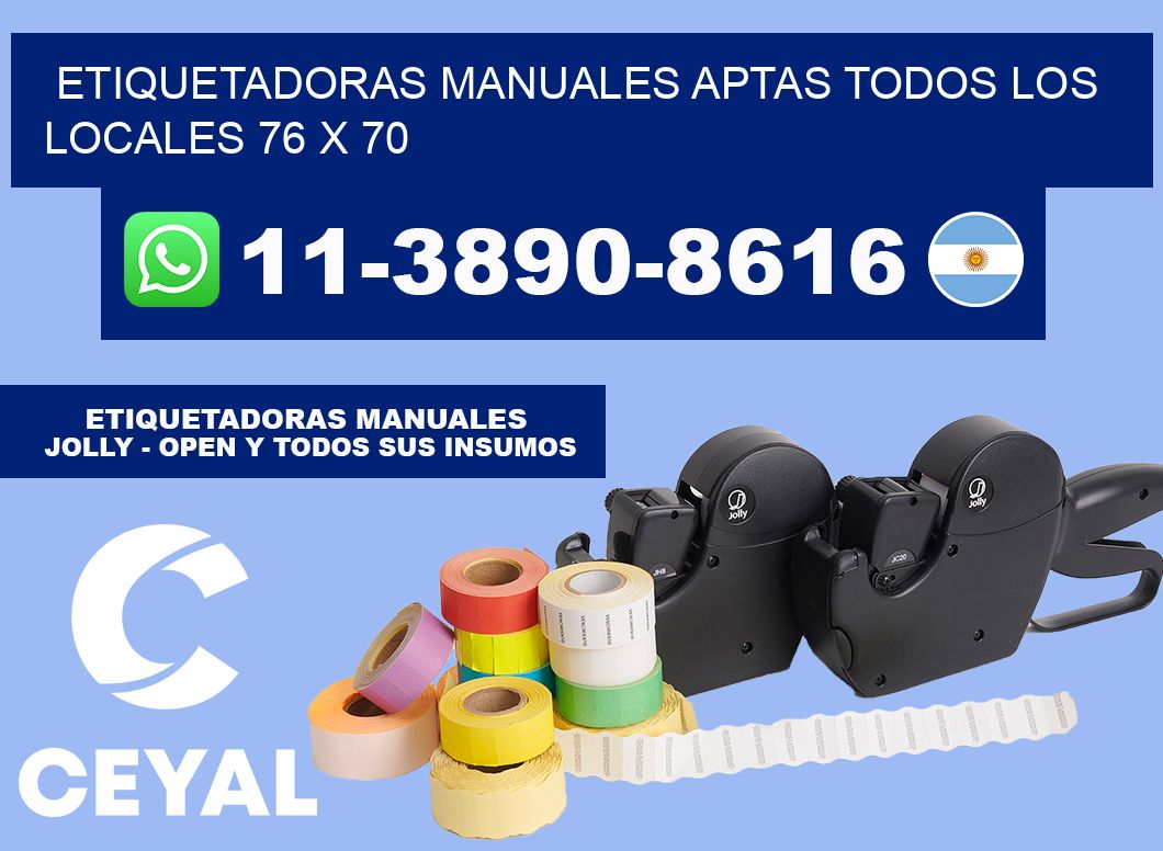 etiquetadoras manuales aptas todos los locales 76 x 70