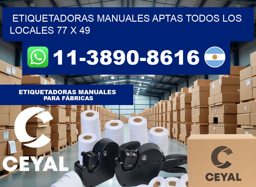 etiquetadoras manuales aptas todos los locales 77 x 49
